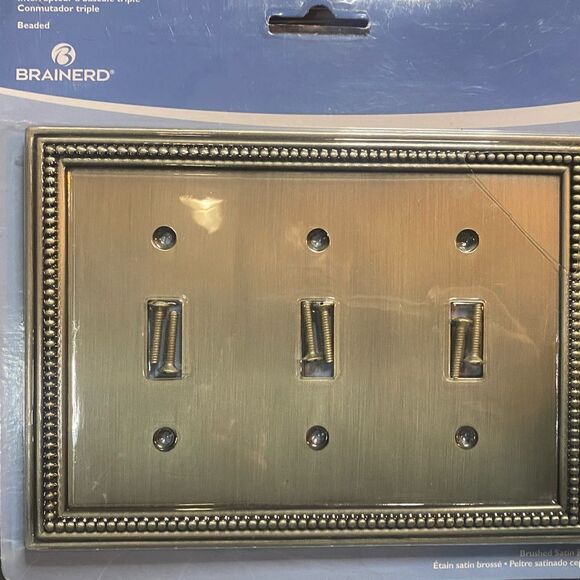 Brainerd Decorator Architectural Triple Toggle Wall Plate/Switch Plate/Cover - Picture 2 of 7
